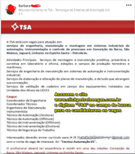 TSA Engineering Hiring in Espírito Santo