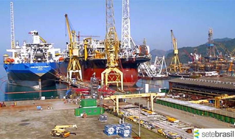 seven Brazil shipyards works rigs