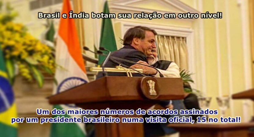 Brasil e India llevan su relación a otro nivel; Bolsonaro y el presidente de India firmaron hoy 15 acuerdos bilaterales, entre ellos petróleo y gas