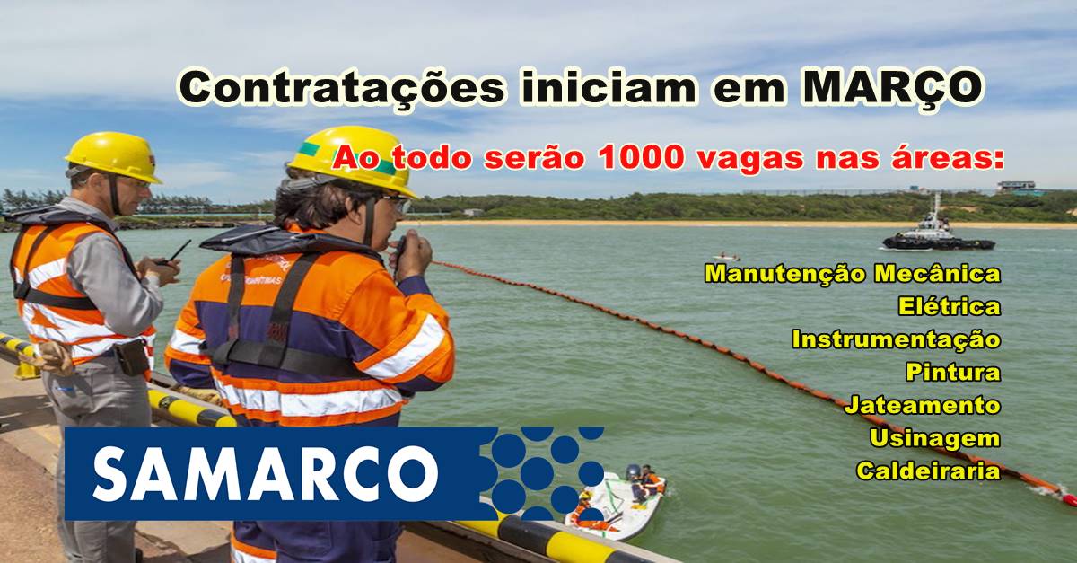 Empresas aceitam currículo para processo seletivo em manutenção de usina da Samarco no ES