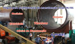 Processo seletivo para soldadores, mecânicos, eletricistas, técnicos e mais profissionais, hoje em empresa de Engenharia em SP