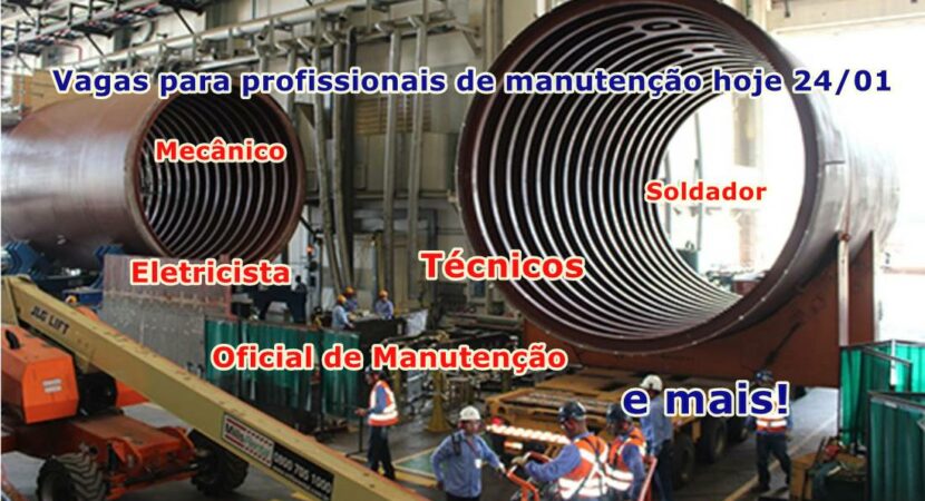 Processo seletivo para soldadores, mecânicos, eletricistas, técnicos e mais profissionais, hoje em empresa de Engenharia em SP