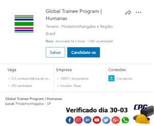 tenaris, programa de trainee, são paulo,