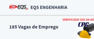 EQS engenharia, vagas, emprego, construção civil