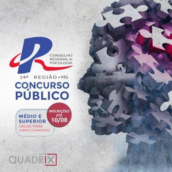 CRP-14 MS licitación pública Mato Grosso do Sul medio superior Consejo Regional de Psicología