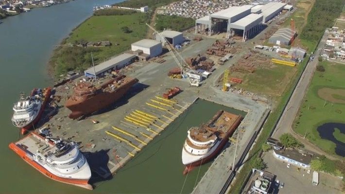 Construção naval em foco: Inaugurada base de empresa de projetos navais para construção das fragatas da Marinha do Brasil, no estaleiro Oceana em Itajaí, SC