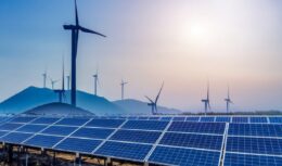 Energia renovável - usina - energia solar - energia eólica