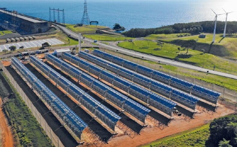 Usina Heliotérmica da CESP ao Lado da usina hidrelétrica de Porto Primavera