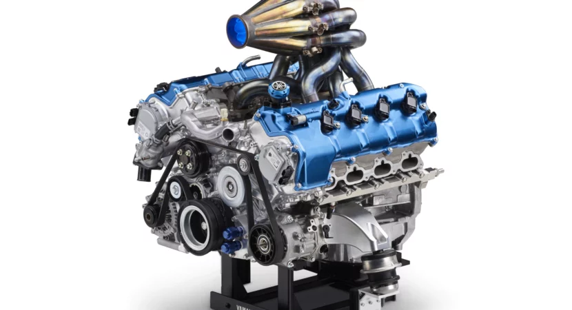motor-de-oito-cilindros-em-V - Yamaha - Toyota - carros a hidrogênio - motor a hidrogênio