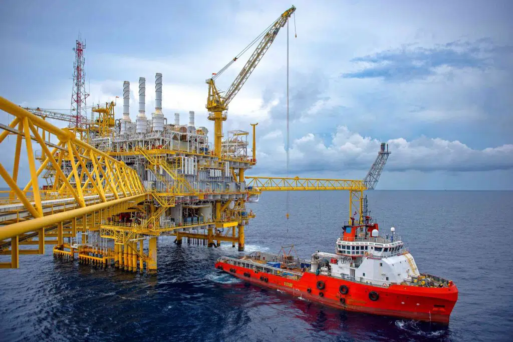 petróleo, plataforma, offshore