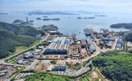 Coreia do Sul navios construção naval trabalhadores