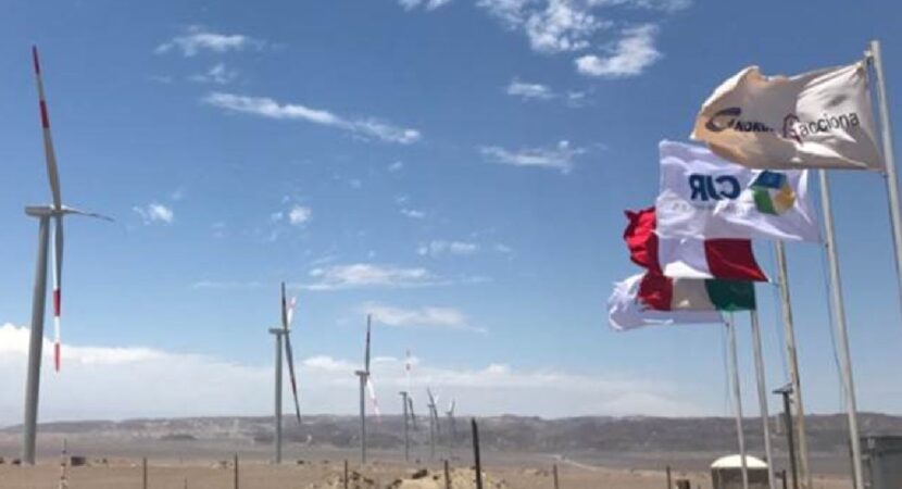 Wind farm in Peru and its turbines