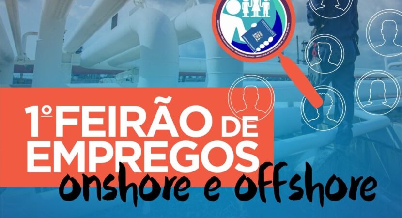 Cartaz do primeiro feirão de vagas de emprego offshore e onshore de Rio das Ostras sodexo