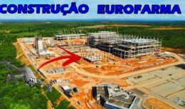 Obras de construção da nova fábrica da Eurofarma em Montes Claros