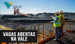 Mineradora VALE abre vagas de emprego com oportunidades para profissionais de várias cidades do Brasil, inscrições podem ser feitas online através do site de recrutamento da empresa