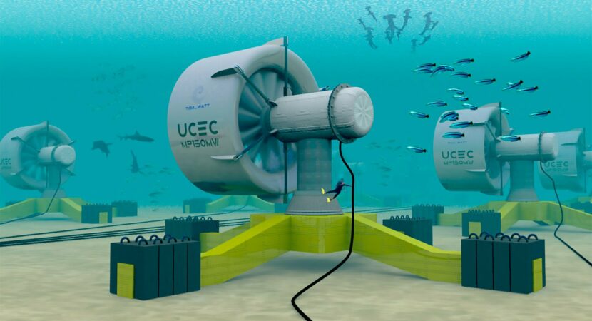 Compañía desarrolla turbinas submarinas 60 veces más pequeñas que producen 3 veces más energía que las turbinas eólicas tradicionales