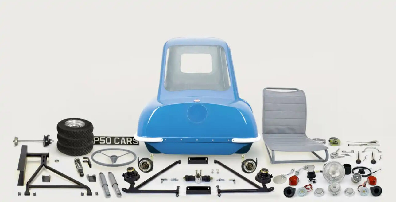 kit de montagem do menor carro elétrico do mundo