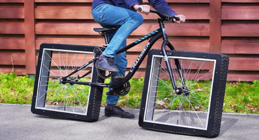 bicicleta - bike - rodas quadradas