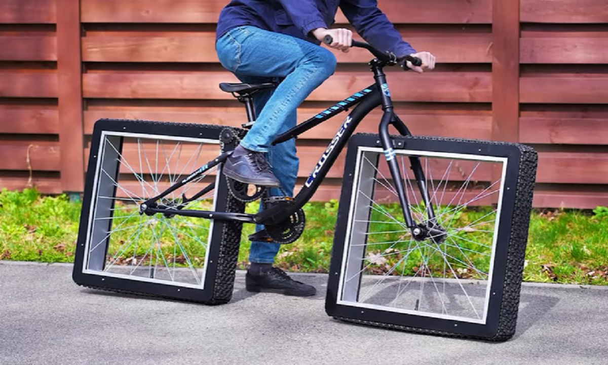 bicicleta - bike - rodas quadradas