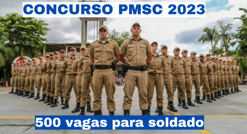 As inscrições para participar do concurso público da PMSC já estão abertas! O processo irá recrutar 500 soldados para integrar a Polícia Militar de Santa Catarina.