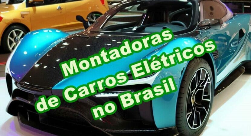 Carro esportivo elétrico azul montado no Brasil