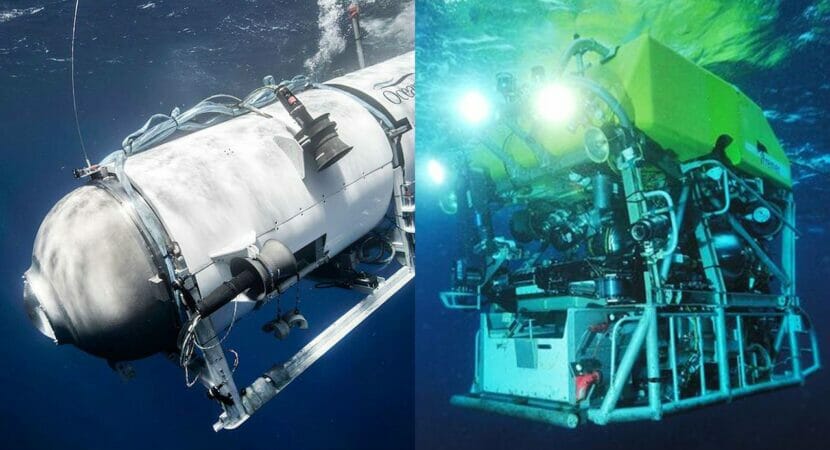 ROV comparado ao submarino Titan operado pela empresa OceanGate