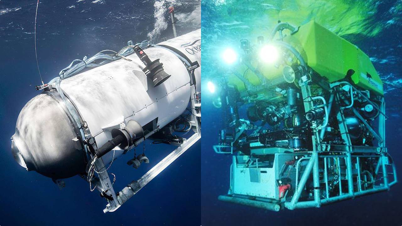 ROV comparado ao submarino Titan operado pela empresa OceanGate