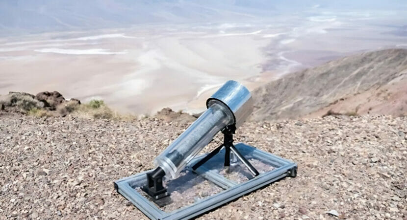 Coletor de água portátil pode transformar o ar seco do deserto em água potável usando energia solar