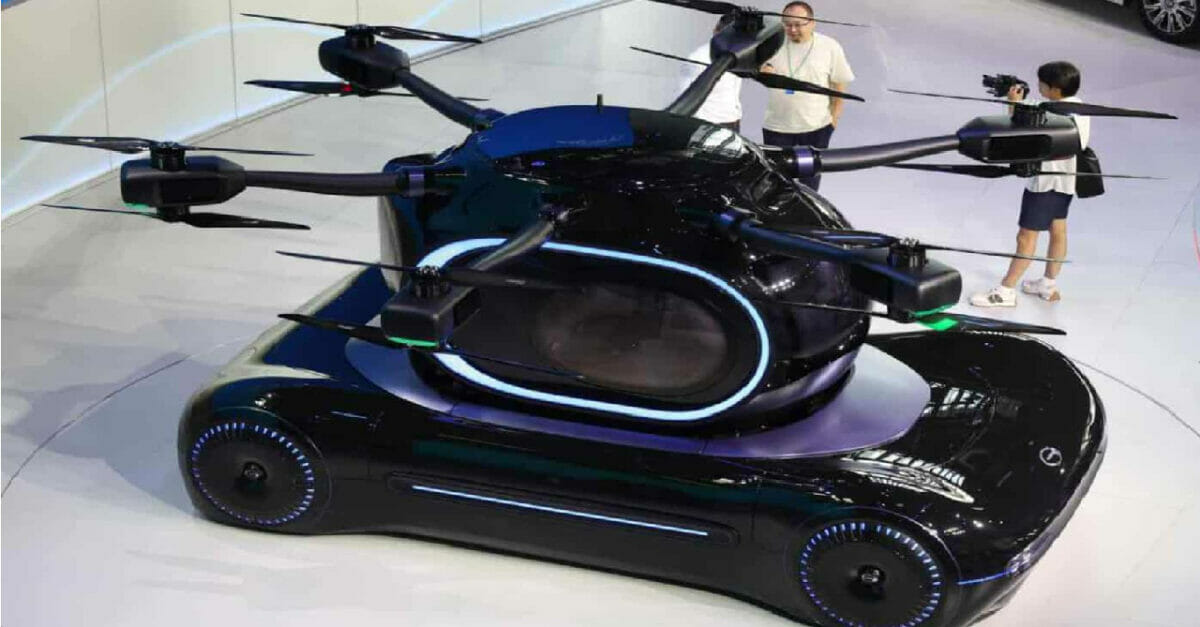 Revolucionando o setor de mobilidade elétrica, empresa chinesa lança novo carro elétrico que se transforma em helicóptero!