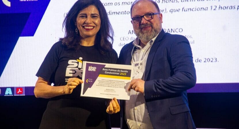 O prêmio O prêmio  foi para o síndico Fábio Godoy, pela excelência da gestão do Condomínio Portal dos Bandeirantes,