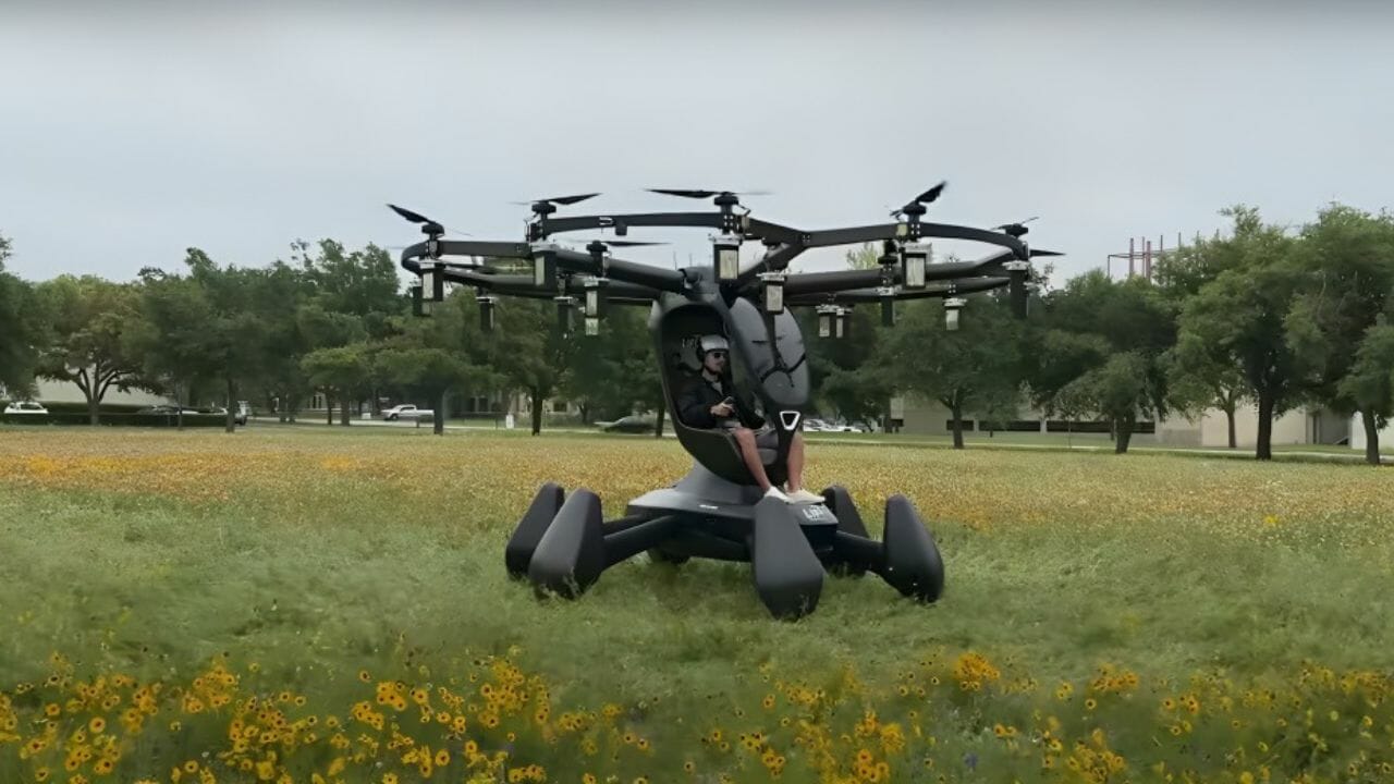 ACABOU o trânsito! DRONE inovador capaz de transportar uma pessoa com segurança, voa até 12 metros de ALTURA