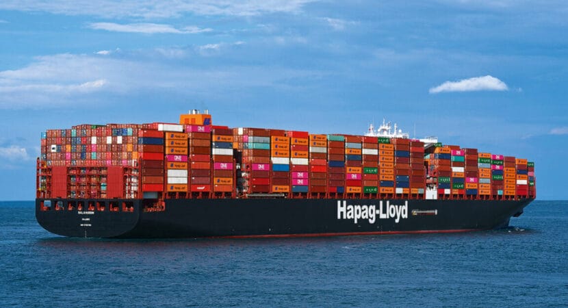 Hapag-Lloyd navio porta-contêineres atuando em portos e que vai entrar nos portos brasileiros transporte de cabotagem