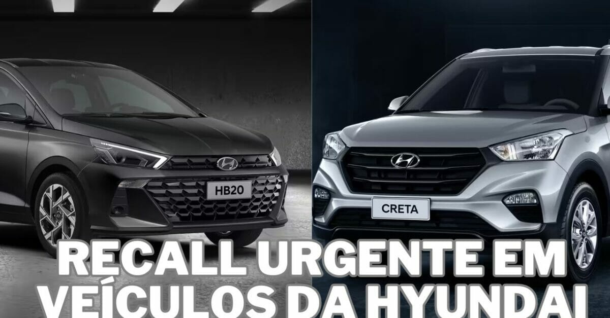 Revisão gratuita: Hyundai alerta sobre risco de curto-circuito e possíveis consequências graves, incluindo risco de incêndio, em modelos específicos de Creta, HB20 e HB20S