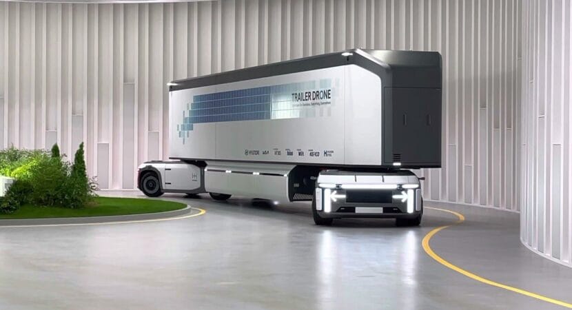 Hyundai revoluciona o transporte com Trailer Drone movido a célula de combustível, o futuro da logística chegou