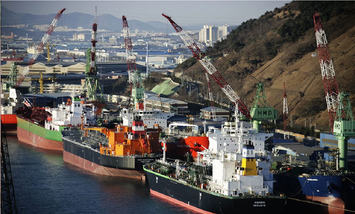 investimento, construção naval, Coreia do Sul