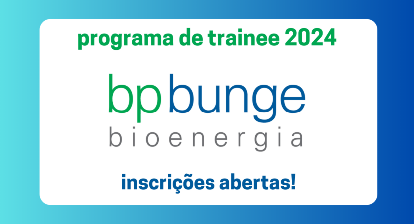 Inscrições abertas para o Programa de Trainee BP Bunge Bioenergia 2024, líder em bioenergia e açúcar no Brasil. Com duração de 12 meses, o programa visa desenvolver jovens talentos para cargos especializados.