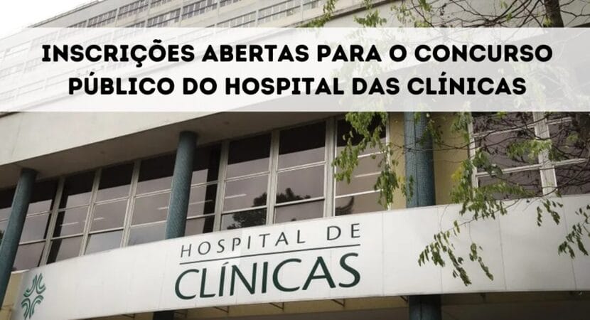 As inscrições já estão abertas para os profissionais que desejam concorrer as vagas ofertadas no concurso público Hospital de Clínicas e atuar em Porto Alegre.