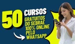 O Sebrae abriu inúmeros cursos gratuitos nas mais diversas áreas para brasileiros que desejam aprimorar seus conhecimentos e que buscam crescer com seu negócio. É importante ressaltar que as aulas são 100% online e podem ser realizadas pelo WhatsApp.