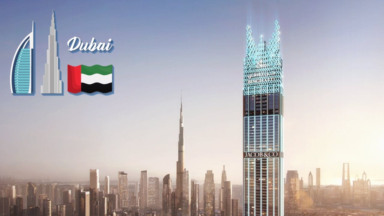 Dubai eleva o luxo residencial a novas alturas com Burj Binghatti, é a primeira hipertorre do mundo e será adornado com uma coroa de joias