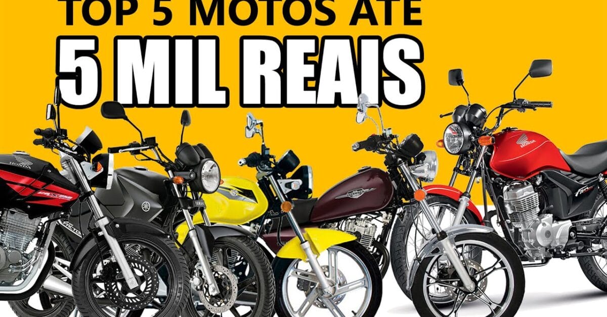 Lista exclusiva: as motos mais baratas por até R$ 5.000 em 2024; motos da Honda, Yamaha e muitos outros modelos  