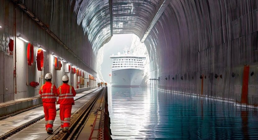 Noruega comienza la construcción del primer túnel para barcos del mundo en la revolución marítima