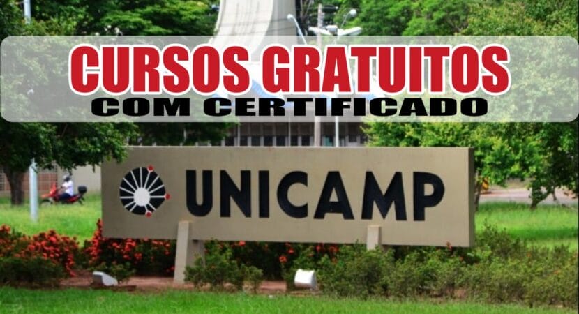 Unicamp abre dezenas de vagas em cursos gratuitos e online (EAD) certificados, com início imediato e sem processo seletivo para candidatos de qualquer idade e de todo o Brasil