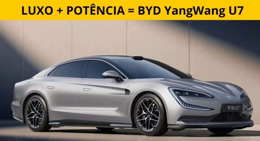 O BYD YangWang U7 é um carro elétrico de luxo com 800 km de alcance e 1.300 cv de potência, lançado pela montadora chinesa para competir com marcas globais.