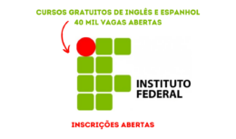 Para concorrer as vagas abertas no Instituto Federal, basta possuir o ensino fundamental. Os participantes irão receber um certificado grátis após a conclusão dos cursos gratuitos de inglês e espanhol.