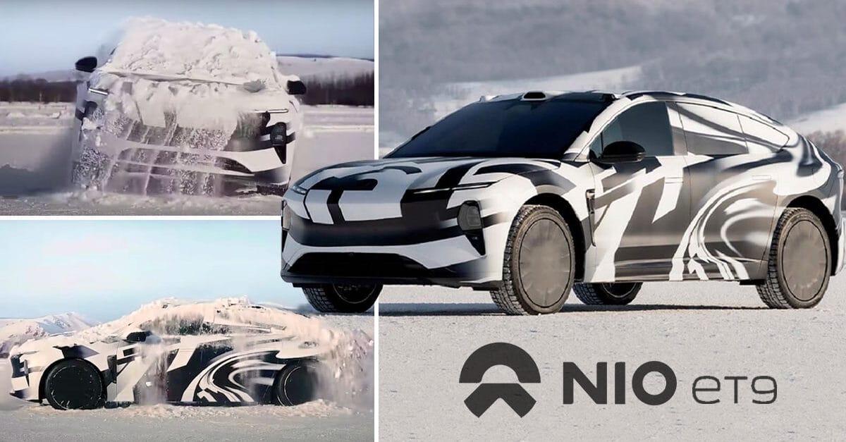 NIO ET9: O carro elétrico que “sacode” quando está coberto de neve