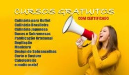 cursos - senai - senac - Guarulhos - gratuitos - qualificação profissional - certificado - manicure - cabeleireiro - depilação - design de sobrancelhas - comida japonesa