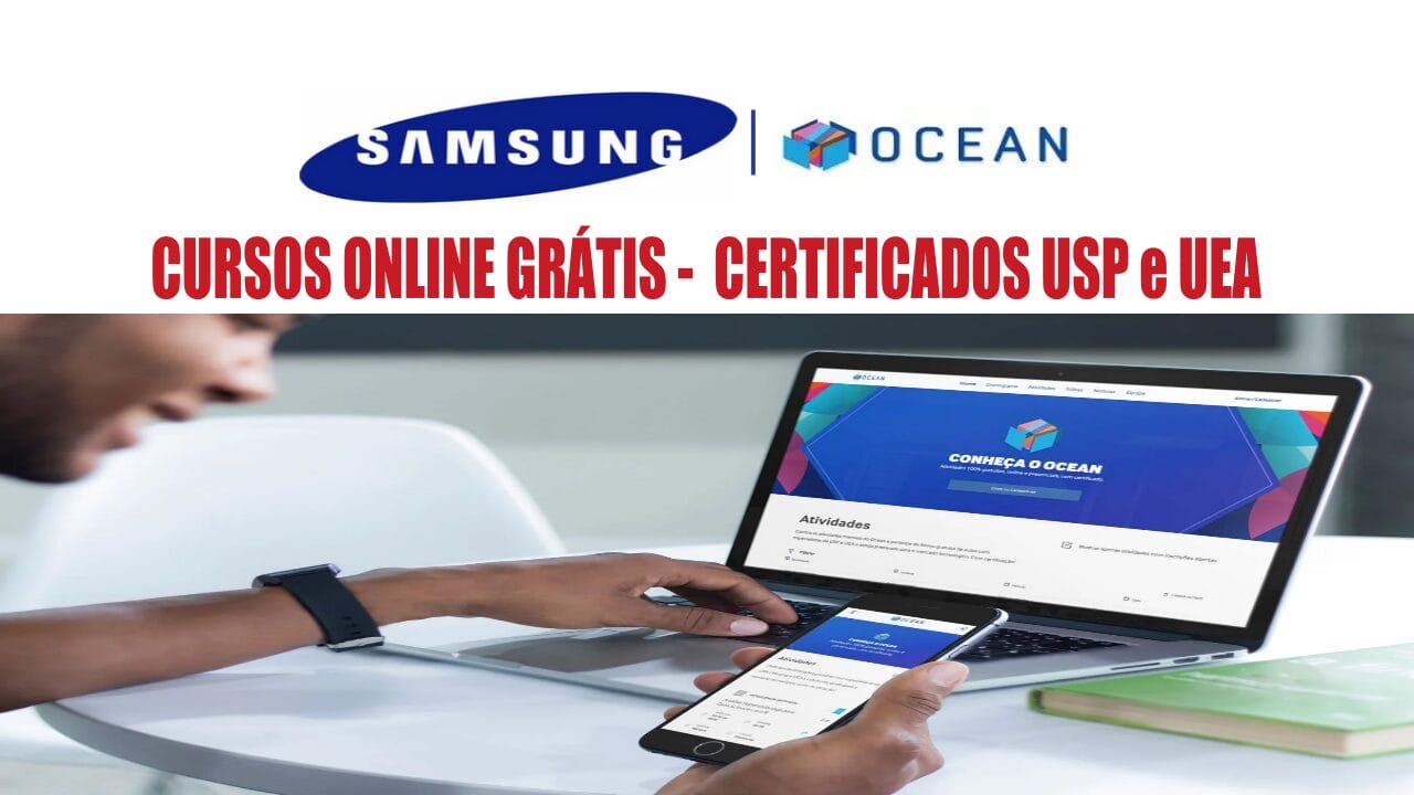Gigante da tecnologia Samsung libera com cursos gratuitos que podem ser feitos pelo celular, com certificação de renomadas instituições como USP e UEA