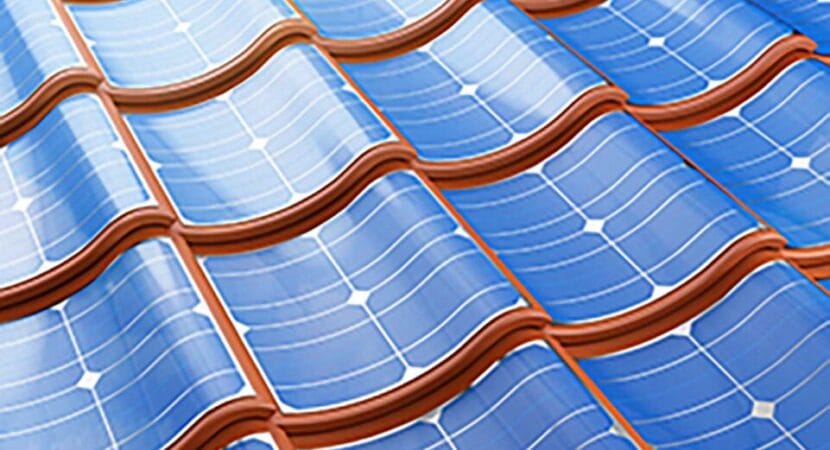 Teja solar - energía - fotovoltaica