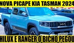 Nova picape Kia Tasman com motor diesel 2.2 de até 200 CV chega ao mercado automotivo para superar a Toyota Hilux