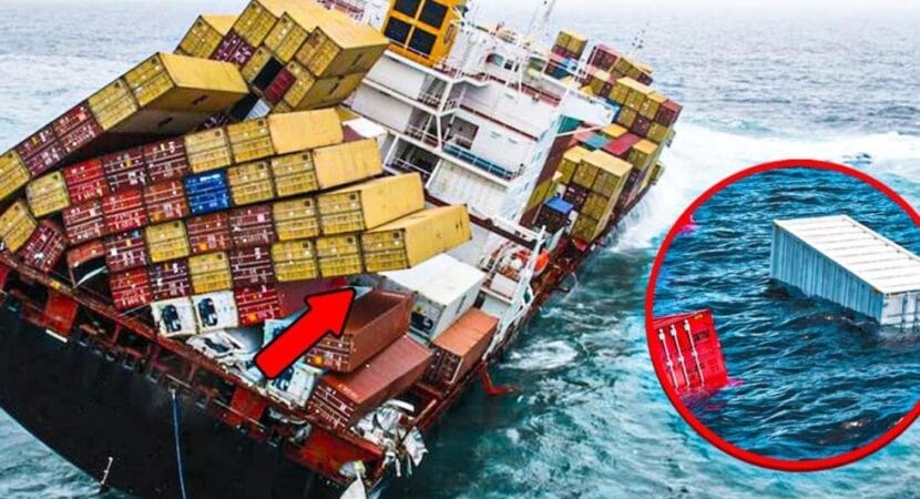 O que acontece quando navios perdem contêineres no mar? Transporte marítimo que move 80% do comércio mundial
